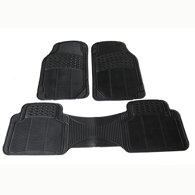 Car foot mats, 3-piece set PVC waterproof anti-slip all-season universal foot mats, foreign trade wholesale, factory direct supply