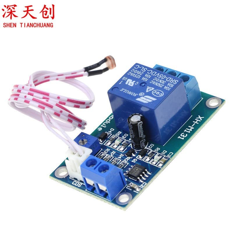 XH-M131 Photoresistor Module, Automatic Brightness Control, 5V/12V Light Control Relay Switch