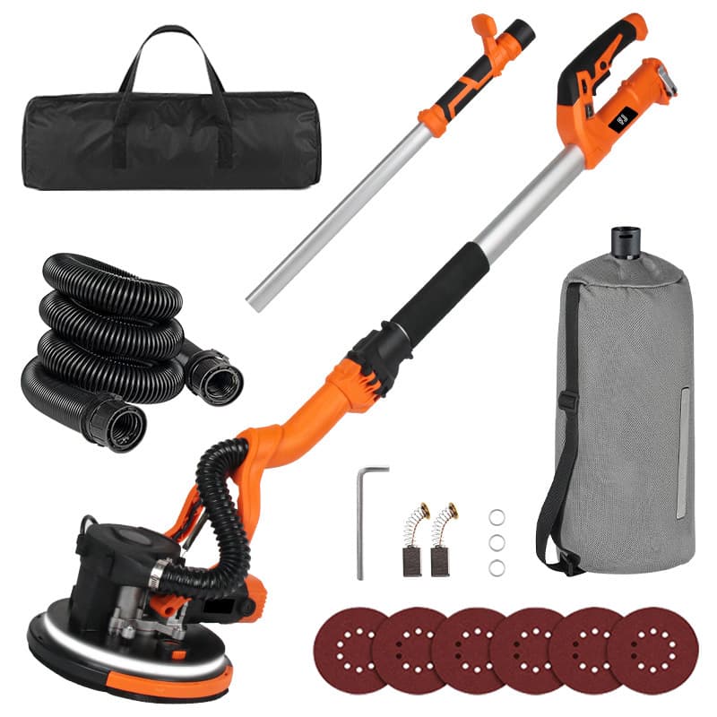 Cross-border 9-inch 225mm Wall Putty Sander Long Pole Self-Vacuum Folding Polishing Wall Sander