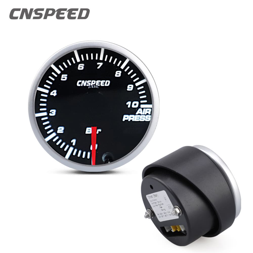 Drop Shipping Car Modification Air Pressure Gauge Universal Stepper Motor Background Light LED 10-Color Pressure Gauge
