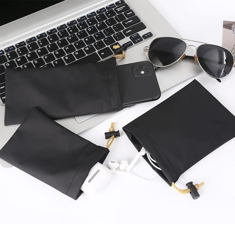 pu mobile phone waterproof bag printed logo jewelry packaging bag headphone storage bag power bank drawstring pocket