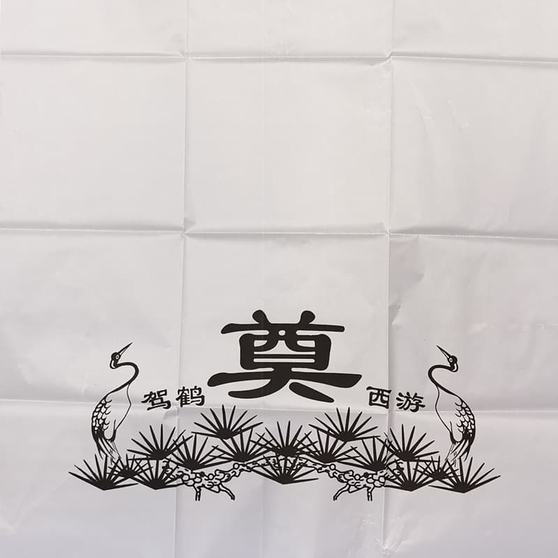 Funeral Supplies Black Mourning Table Cloth White Event Supplies Wholesale
