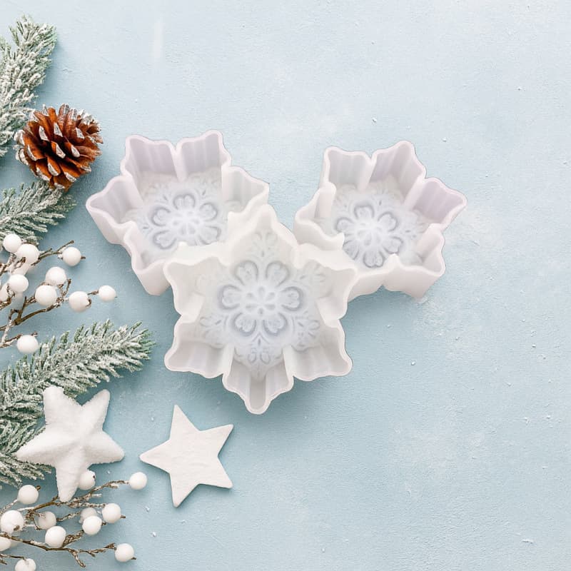 Sweet DIY Crystal Epoxy Resin Mold Large Snowflake Mold Mirror Pendant Ornament Christmas Resin Mold