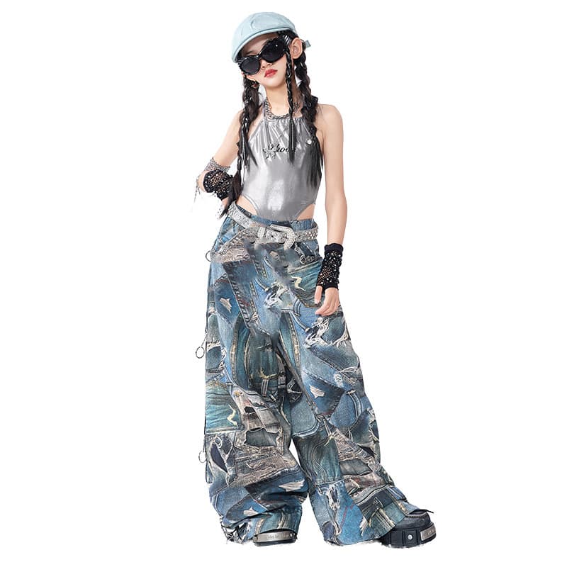 Jazz Dance Girls Clothing Trendy Cool Girl Jazz Kids Street Dance Performance Outfit Sweet Cool Style Girl Group Fashion Show