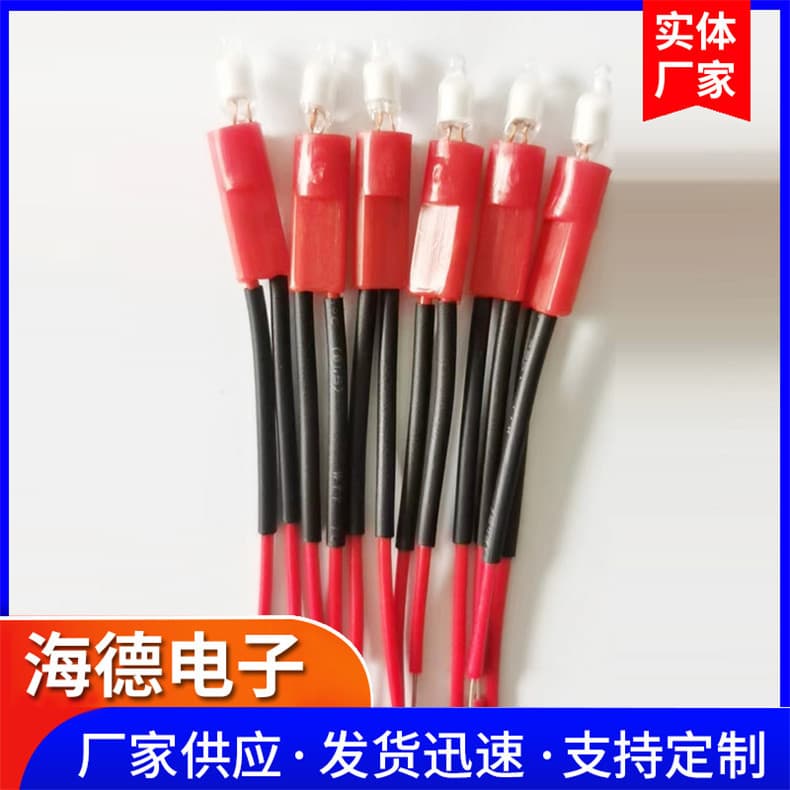 Supply of NE-2 neon lamps with resistors, 6*18 neon indicator lights, and resistor connections.