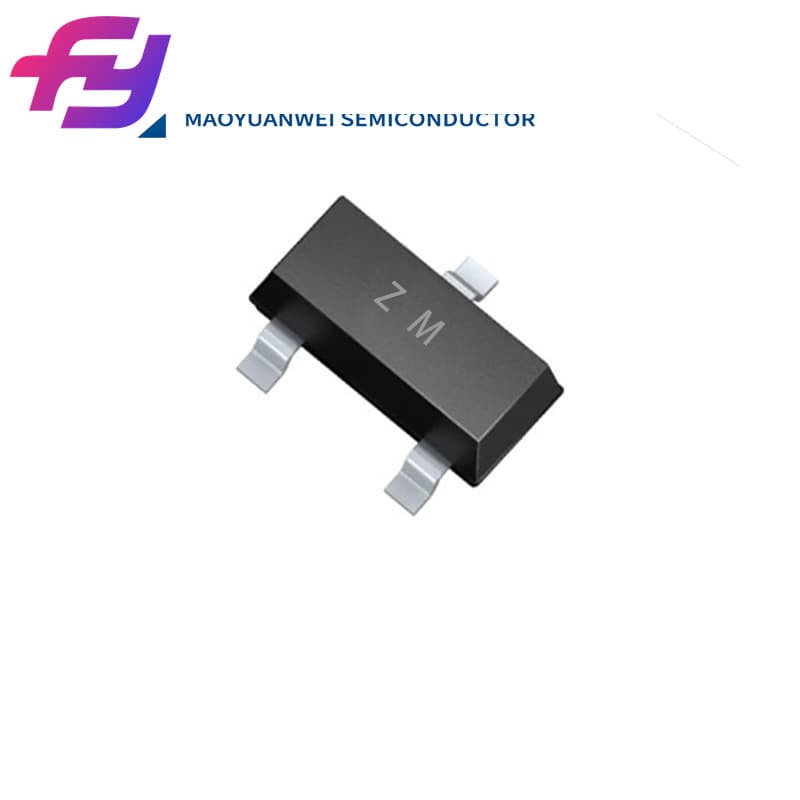 Taiwanese-made ESD5Z12T1G, silkscreened ZM, packaged SOD-523 TVS/ESD electrostatic discharge and surge protection diode.