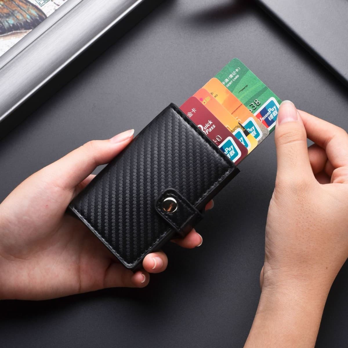 Cross-border Aluminum Alloy Business Card Holder Card Clip Automatic Card Case Credit Card Metal Card Sleeve for Men Factory Wholesale