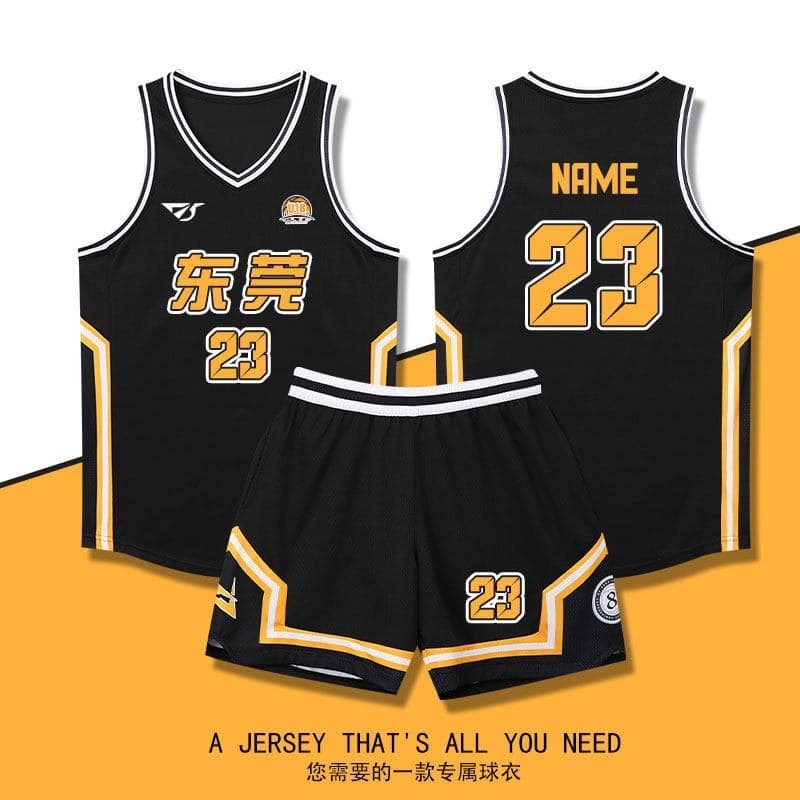 2024 New American-Style Basketball Uniform Set for Male Students, Sports Competition Jersey, Training Team Uniform