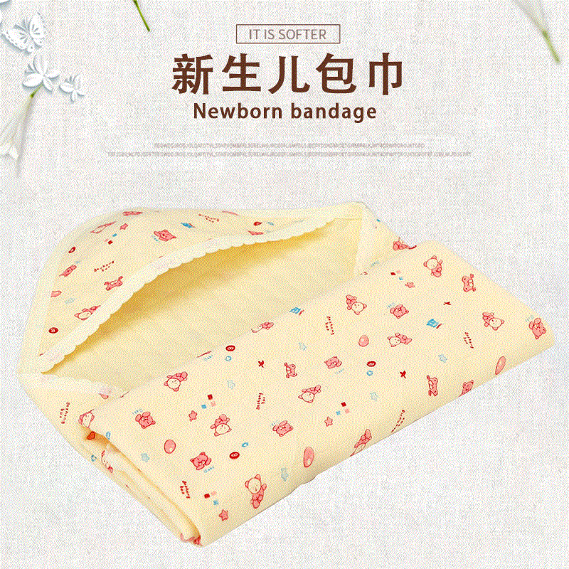 Newborn Baby Swaddle Wrap with Hood, Cotton Receiving Blanket, Bath Towel, Infant Swaddle