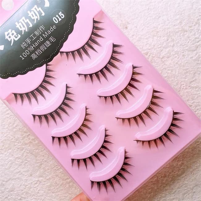 Grandma Rabbit 015 Comic Eye Little Devil False Eyelashes Cos Clustered Pointed Tail Single Cluster Can Be Cut and Segmented Eyelashes