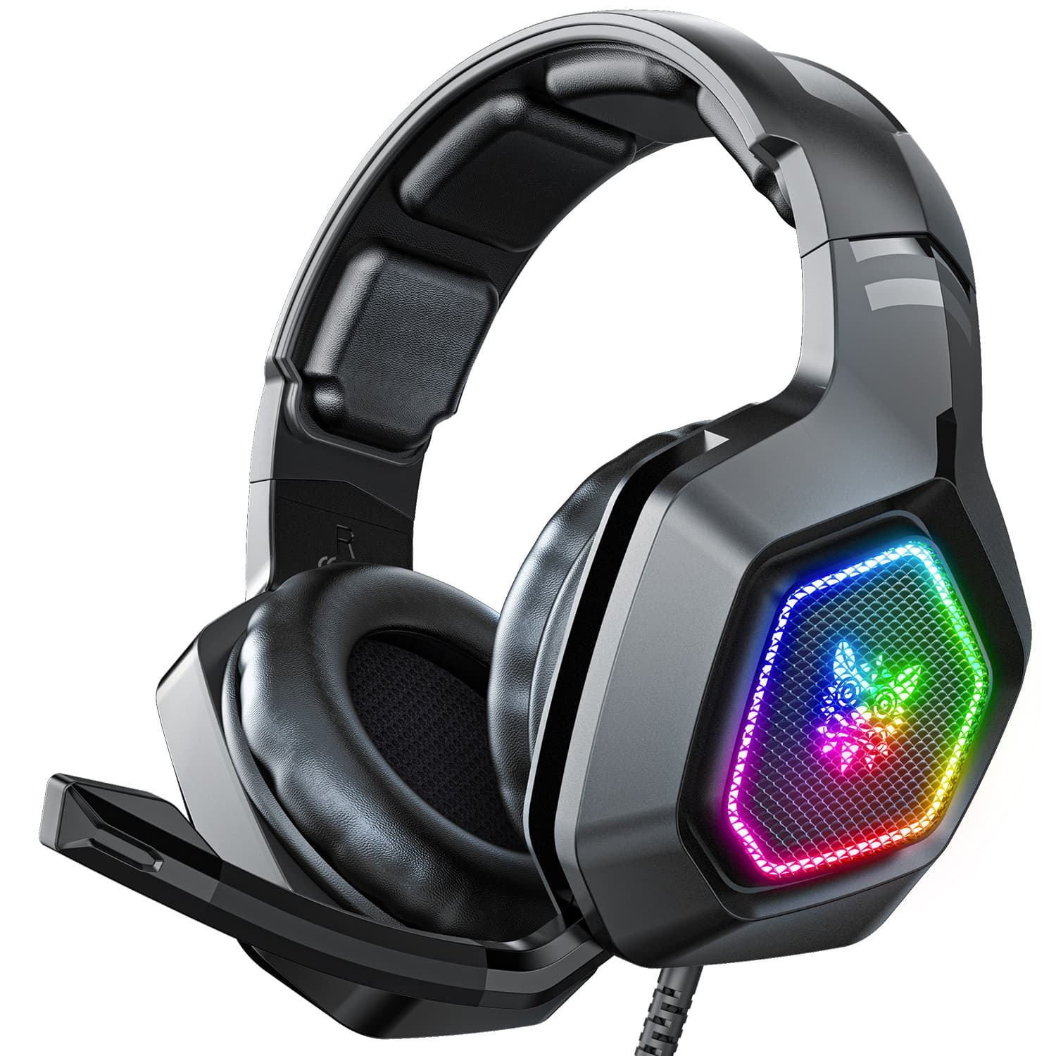 Cross-border ONIKUMA K10 Gaming Headset RGB LED Wired Over-Ear Headphones for PC PS4