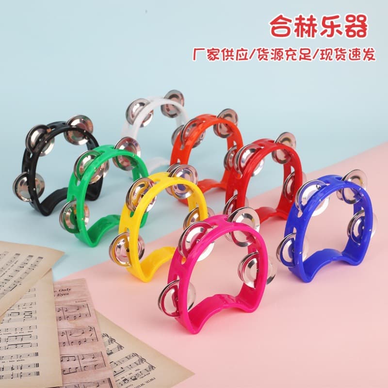 Four Bell Ring Orff Percussion Instrument Stage Performance Prop Infant Early Education Toy Colorful Four Bell Ring