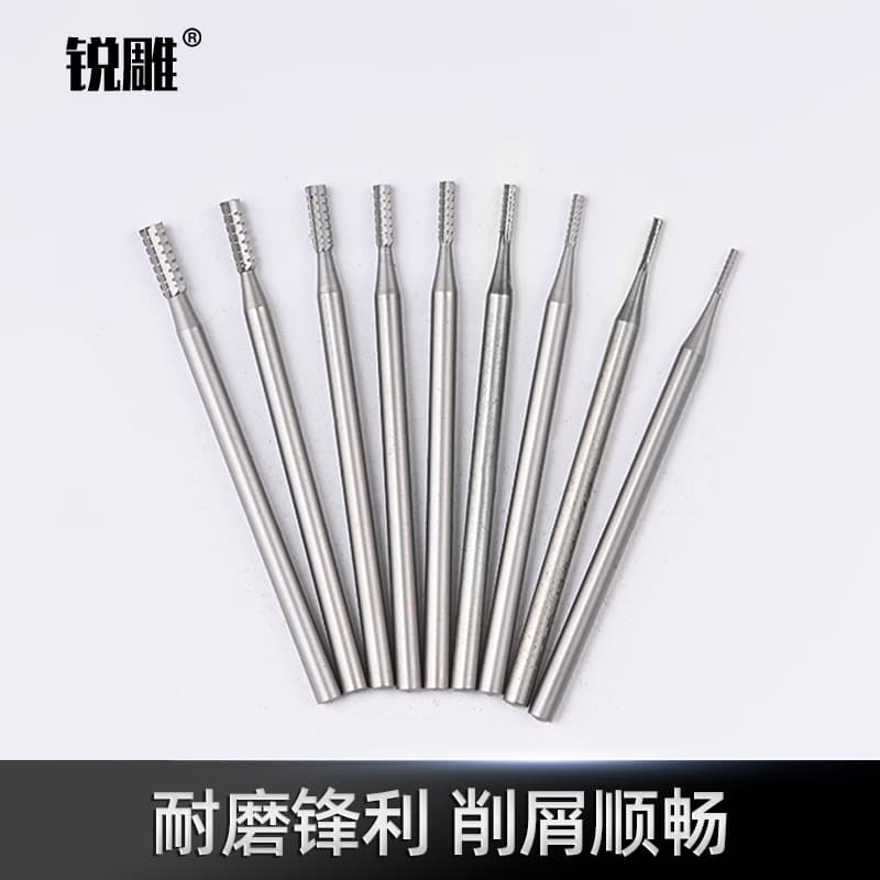 2.35mm Spiral Tooth Electric Engraving Knife Micro Carving Knife Milling Cutter Root Carving Wood Carving Drill Bit Olive Walnut Carving Tool