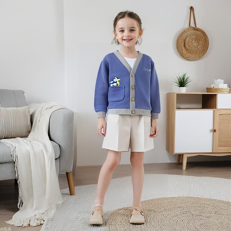 Boys' Cardigan, Autumn Children's Sweater Knitwear, Baby Girls' A-Class Korean Children's Clothing