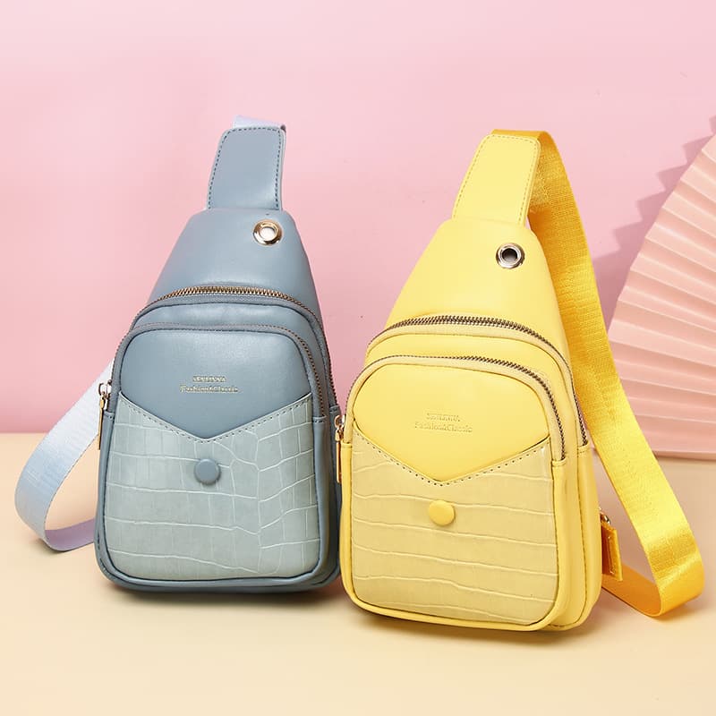 New style chest bag for women, fashion brand single shoulder crossbody bag, large capacity waterproof backpack with data hole, casual chest bag