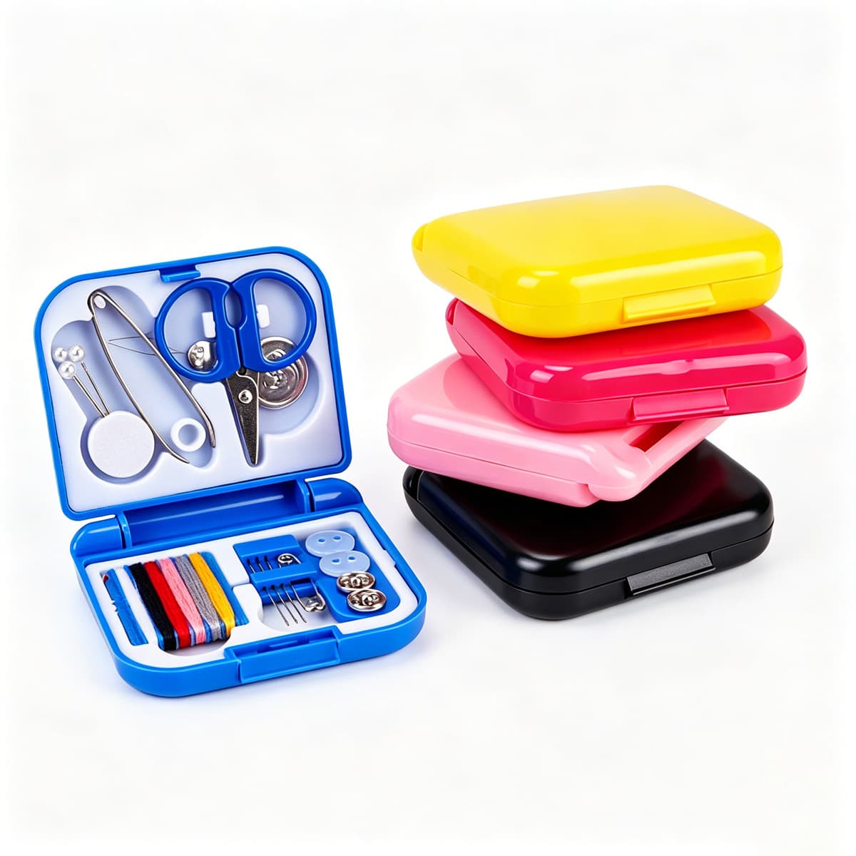 Convenient set sewing kit mini sewing box folding travel portable sewing kit sewing tool when going out