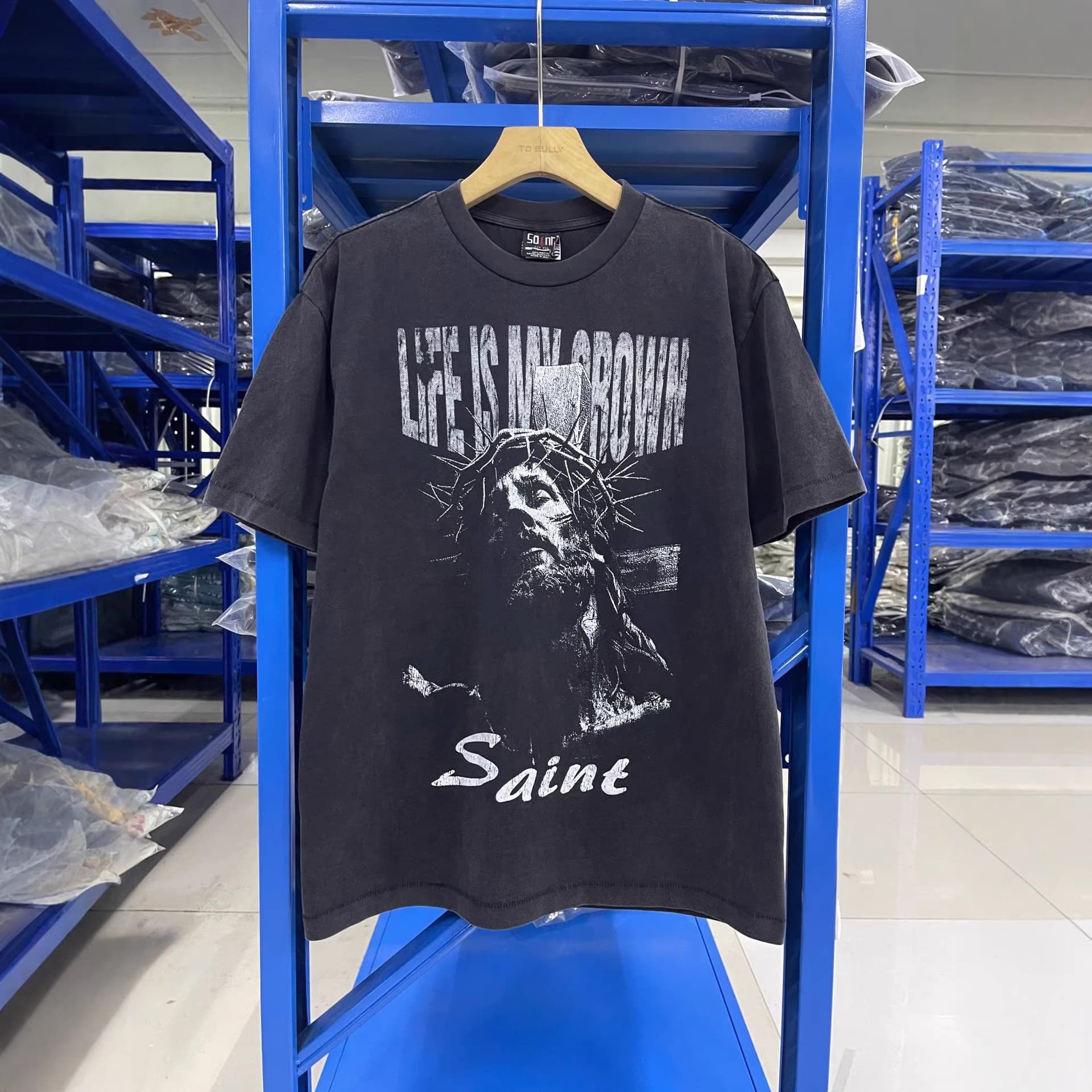 SAINTMICHAEL short-sleeved T-shirt, trendy brand heavyweight T-shirt, same style for men and women, loose and trendy, drop shipping