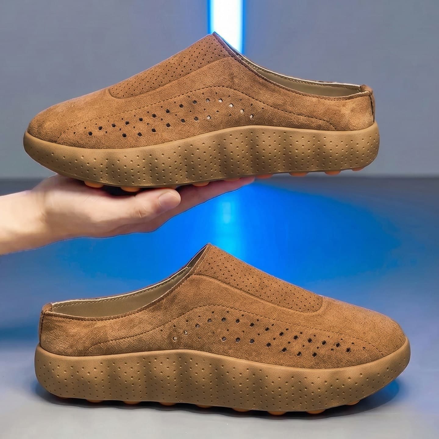 Birkenstock Toe-covered Slippers Men Summer Outdoor Business Casual Heightening Office Replacement Driving Work Soft Sole Half Slippers