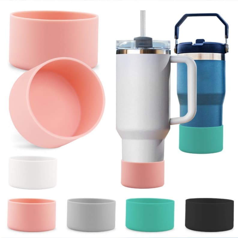 Stanley Silicone Cup Sleeve, Thermal Insulation Bottom Cover, Anti-slip Heat-resistant Cup Sleeve, 7.5CM/9CM Universal Cup Sleeve Ring
