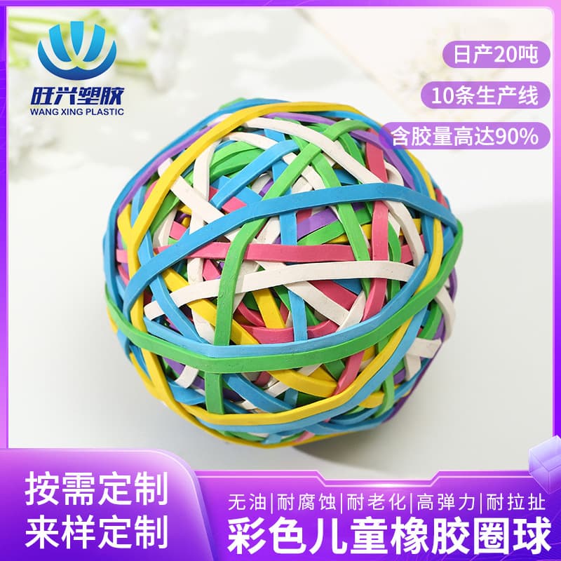 Cross-Border High-Bounce Rubber Band Balls, Colorful Children's Rubber Band Ball Toys, Factory Direct Wholesale