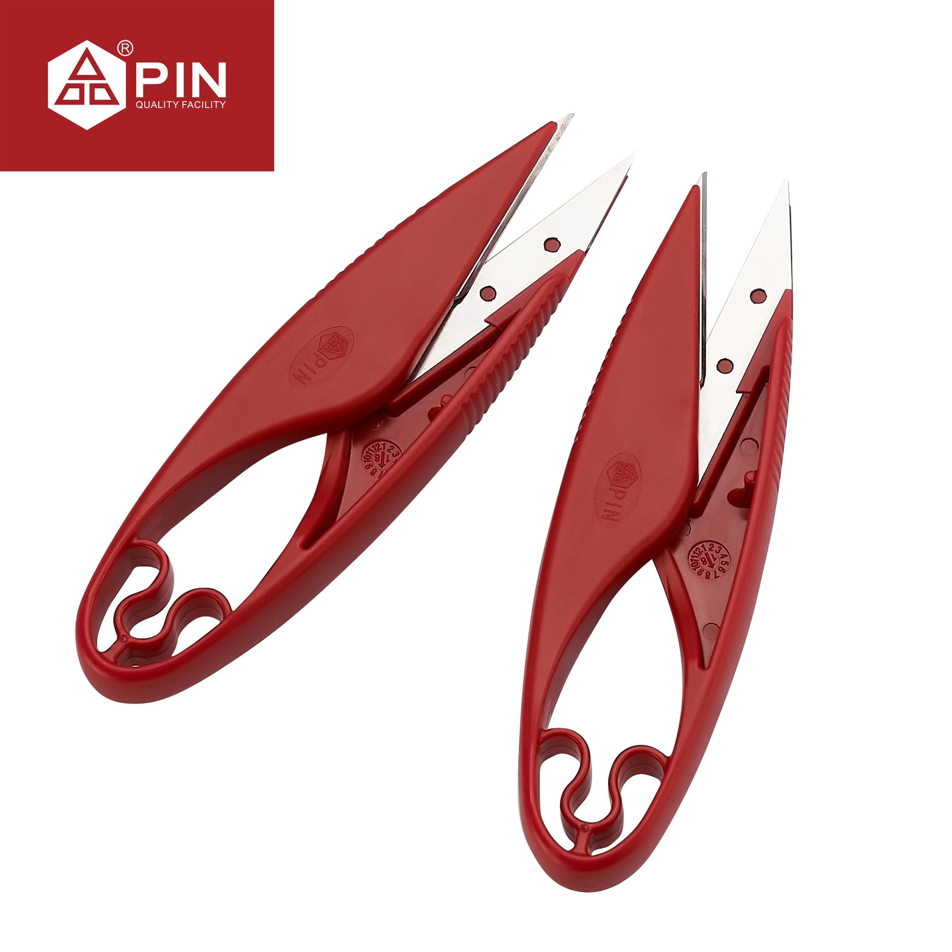 PIN-1455 Double-edged thread snip, stainless steel cross-stitch scissors with replaceable blades, for trimming threads and bandages