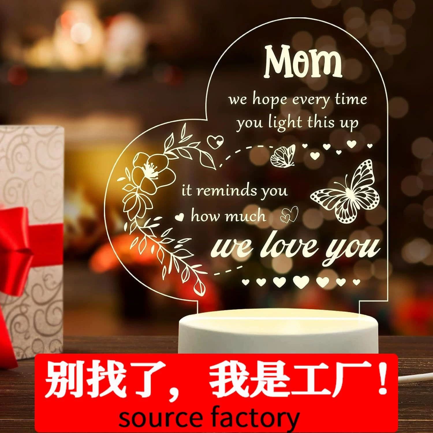 Factory Direct Cross-border ABS Base 3D Night Light Base Single Color Three Color Base Desktop Decoration