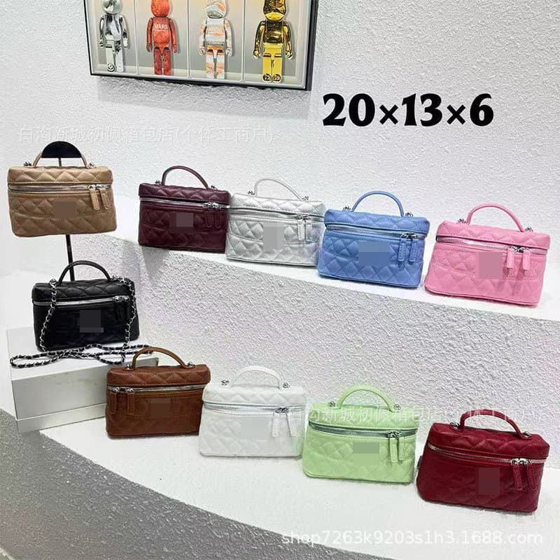 Export diamond quilted box bag, fashionable European-American textured handbag, large capacity commuting luxury women's shoulder crossbody bag