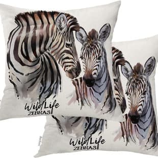Hot Sale Zebra Linen Single-Sided Home Decoration Sofa Car Seat Decorative Cushion Pillow Cover Without Insert