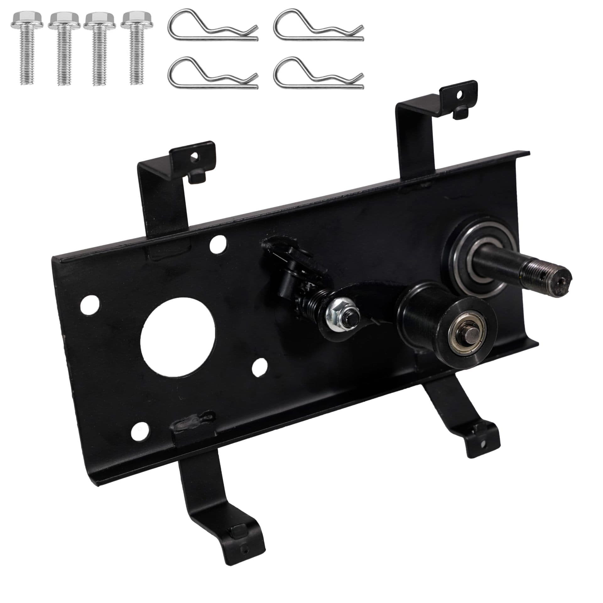Mini bike jack shaft assembly kit with chain tensioner durable steel bearing carbon steel material