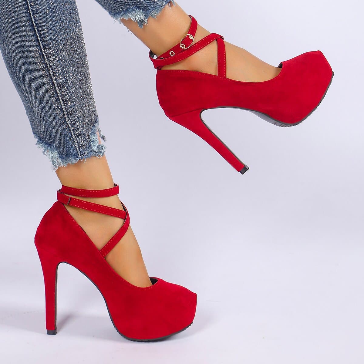 2024 Spring/Autumn New Fashion Versatile Stiletto Shallow Round Toe Solid Color Buckle Women's Dress Shoes