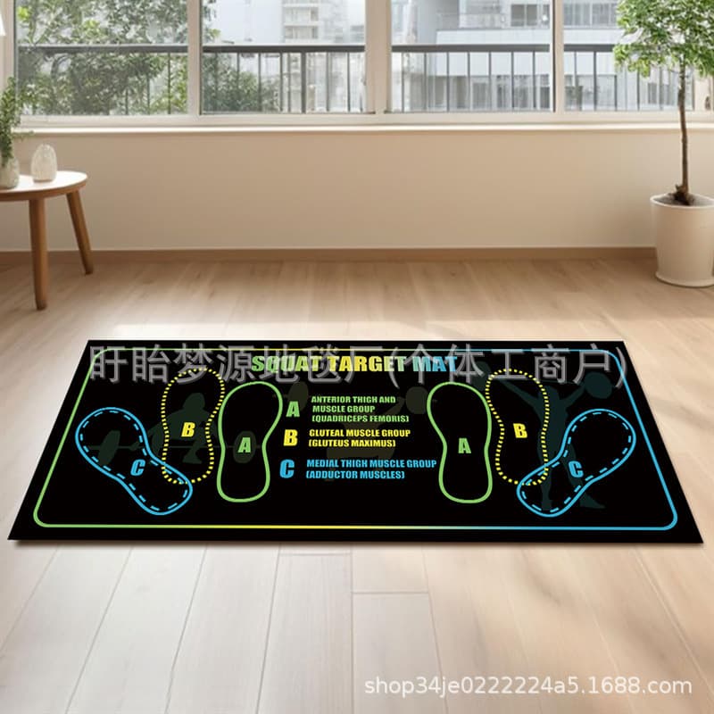 Cross-border hot selling simple diatom mud fitness mat squat exercise silent shock-absorbing foot pad indoor non-slip fitness mat