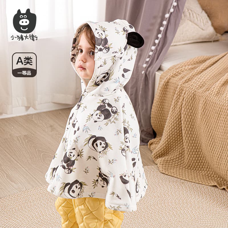 Little Pig David Kids' Spring/Autumn Cape Jacket, Unisex Baby Poncho for Outdoor Windproof Wear
