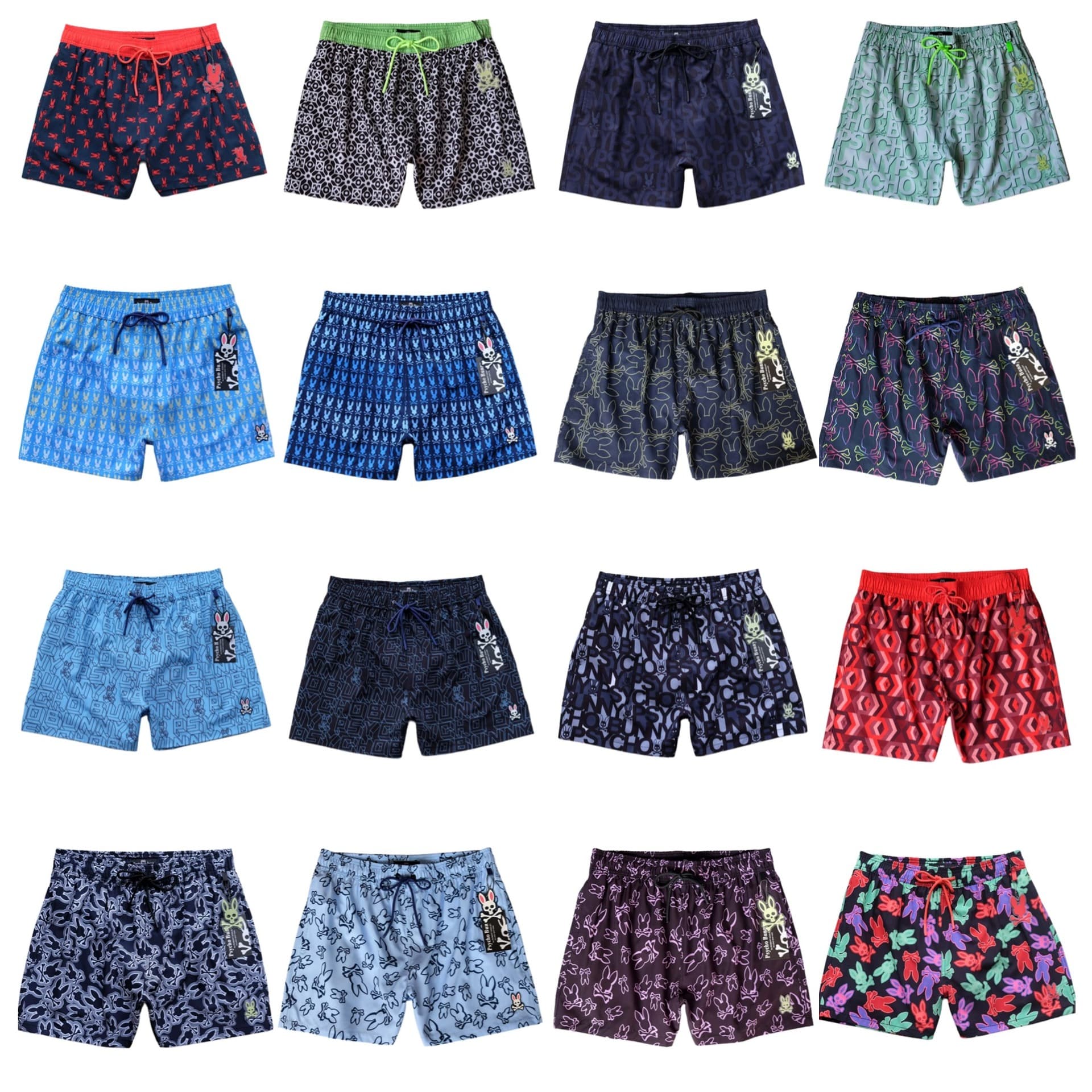 High Quality Psycho Bunny Shorts Beach Swim Trunks Men's Hot Selling Cross-Border Style