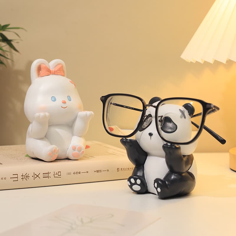 Creative Panda Animal Glasses Display Stand Glasses Storage Holder Ornament Decoration Bedroom Desktop Glasses Rack