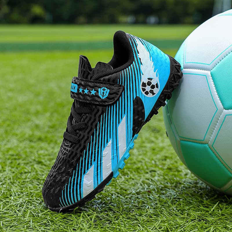 New Boys' and Girls' Professional Competition Shoes, TF Short Studs, Velcro Soccer Shoes, Training Soccer Shoes for Boys