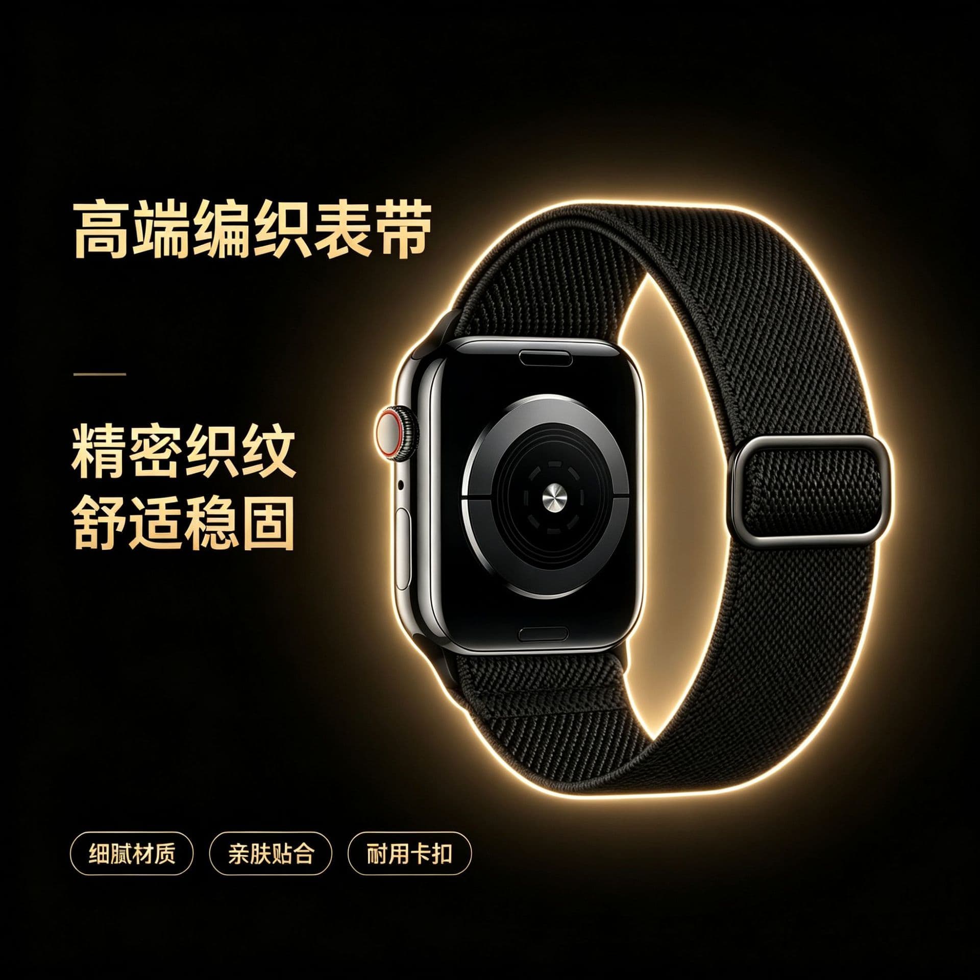 Compatible with Apple Watch Large Buckle Elastic Band Universal Replacement Apple Watch Band