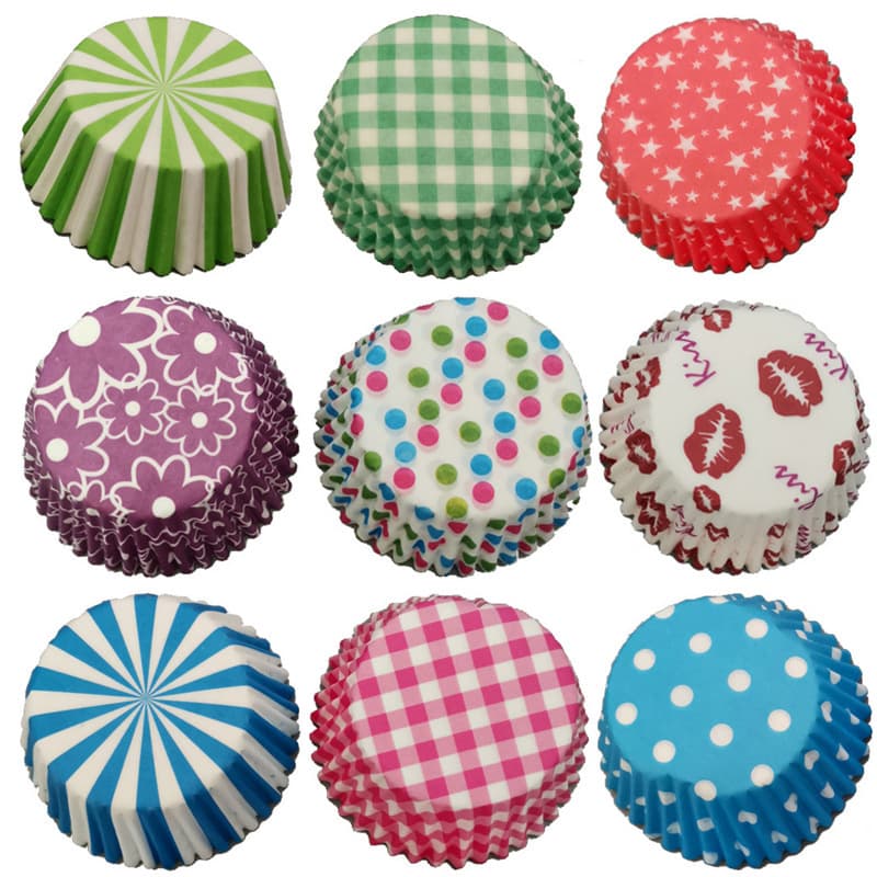 Cross-border Simple Pack Cupcake Baking Tool, Oil-proof Paper Liners in Stock, 100-Pack