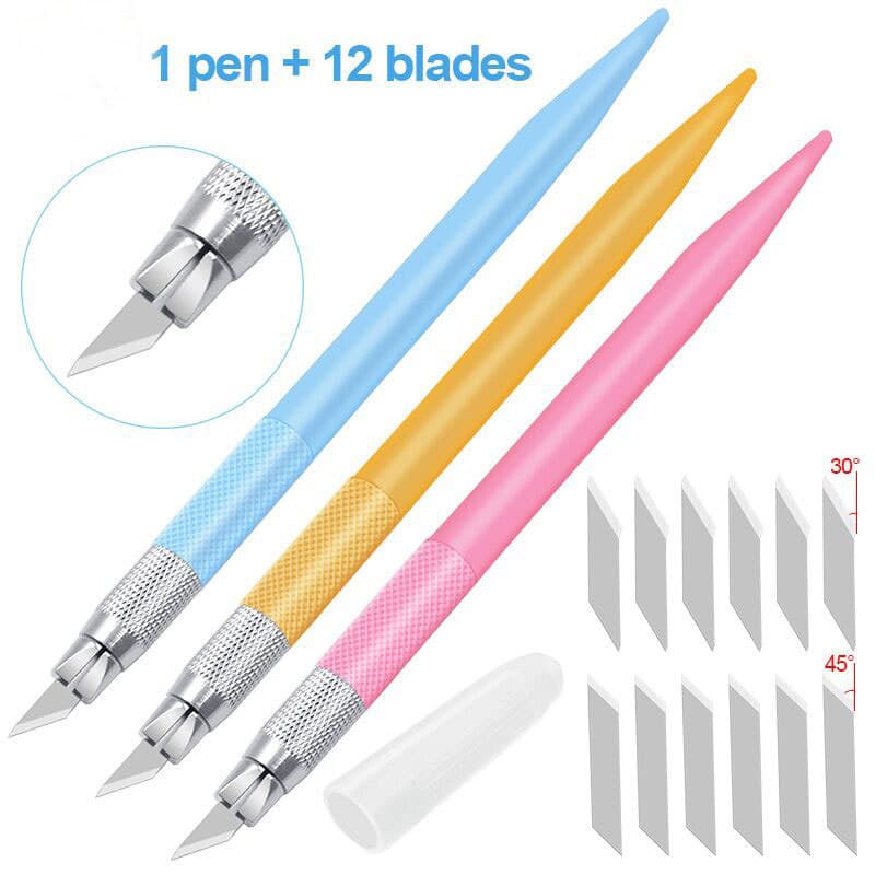 Rubber Stamp Carving Knife, Paper Cutting Engraving Tool, Craft Knife for DIY Fruit Carving, Colored Carving Pen Set