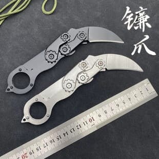 Outdoor Folding Knife, Forged Claw Knife, Outdoor Survival Multifunctional Knife, Portable Mini Fruit Knife, Sickle