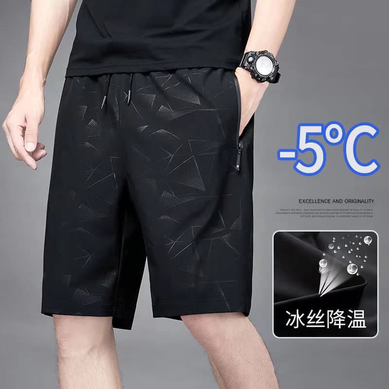 Ice silk quick-drying four-way stretch five-point shorts for running, sports, casual wear, plus size, Lazada, AliExpress, beach shorts manufacturer