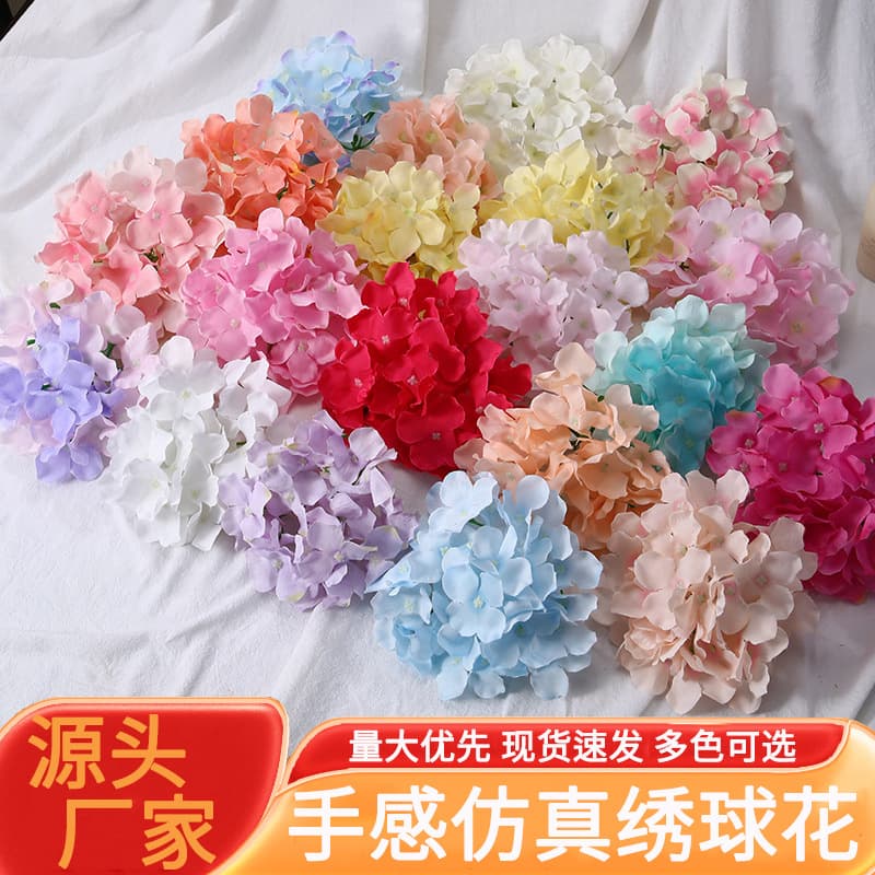 27-Piece Artificial Hydrangea Flower Heads, Fake Flowers for Wedding, Ceremony, Flower Arrangement, Photography Props