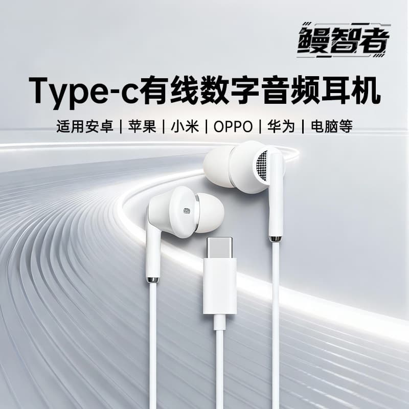 【Wired Earphones】Compatible with Apple Huawei Earphones Type-C In-Ear with Mic Manzhizhe TA29