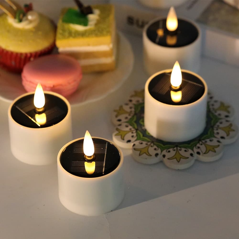 Solar Garden Light Outdoor Waterproof Home Night Light Garden Decoration Tabletop Balcony Candle Flame Lamp