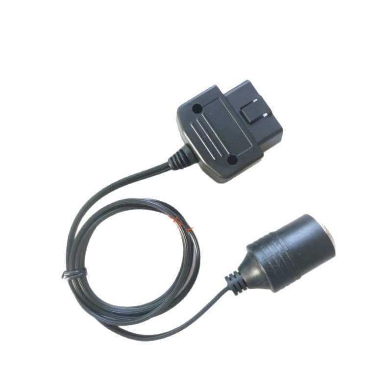 OBD Cigarette Lighter Base 12V Normal Power Supply Power Cord Plug and Play Extended 1 Meter OBD Adapter