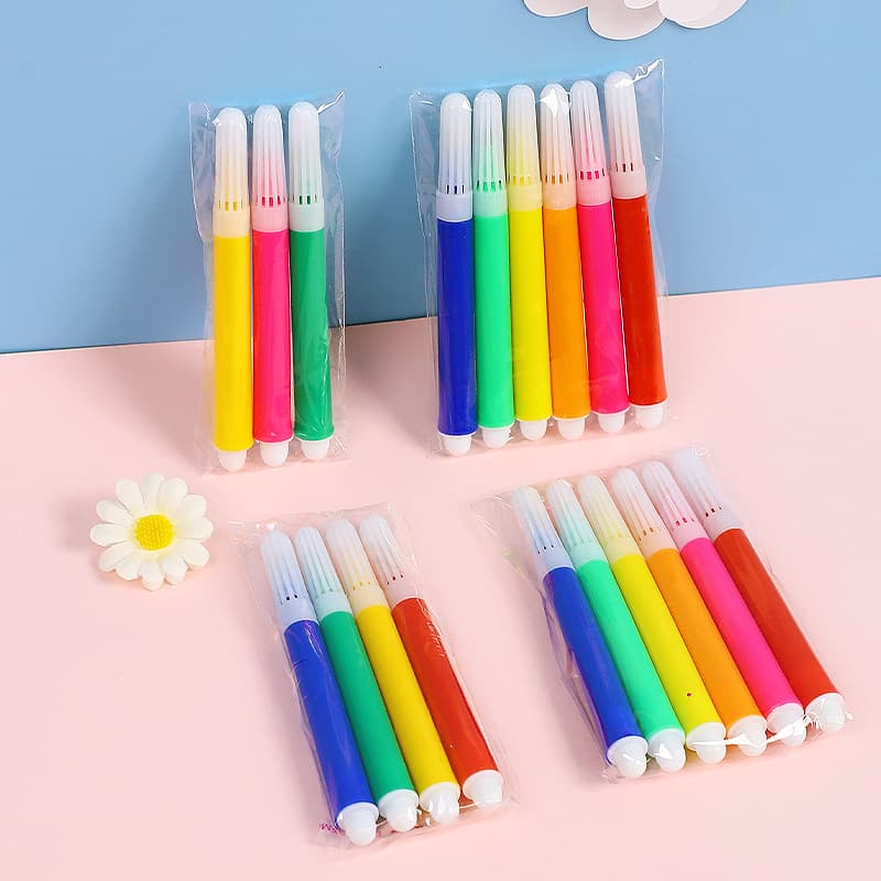6-color 4-color children's mini paintbrushes kindergarten watercolor pen set washable art painting graffiti color pens