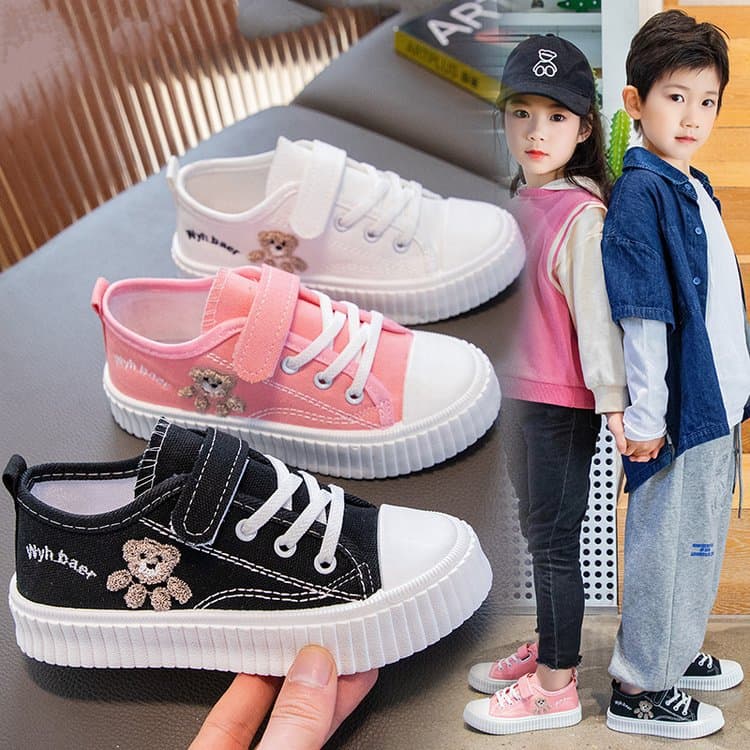 Korean Style Children's Canvas Shoes, Breathable Summer New Models, Fashionable Girls' Cloth Shoes, Boys' Sneakers with Soft Soles, Trendy Boys' Shoes