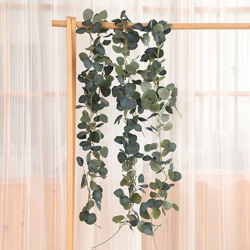Simulated rattan eucalyptus leaves cross-border vine eucalyptus pendant rattan wedding festival desktop decoration ornaments flower vine