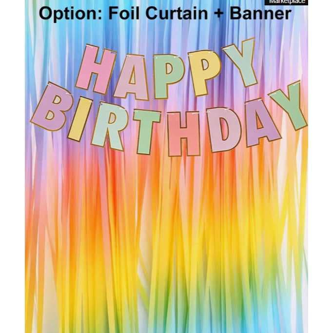Laser macaron wave rain curtain background wall window children's girl birthday party decoration wedding creative decoration