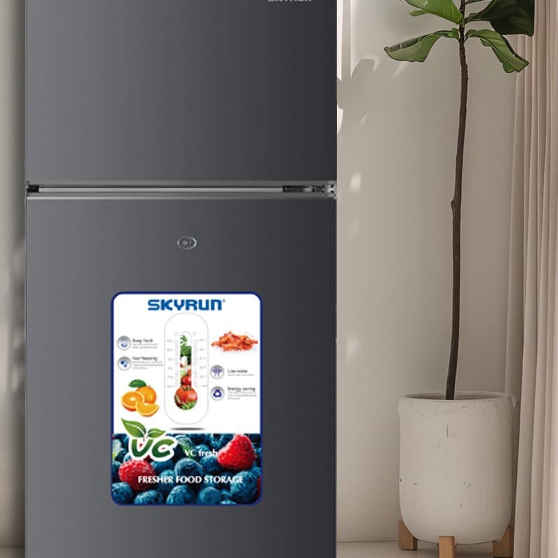 Sky Run 108L double-door fridge with freezer, Nigeria special supply in stock (shipping not included)