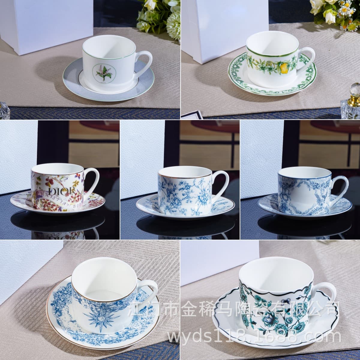 Cross-Border European Light Luxury Illustration Style Di Jia Lucky Star Series Mug Set Home Water Cup Gift Wholesale